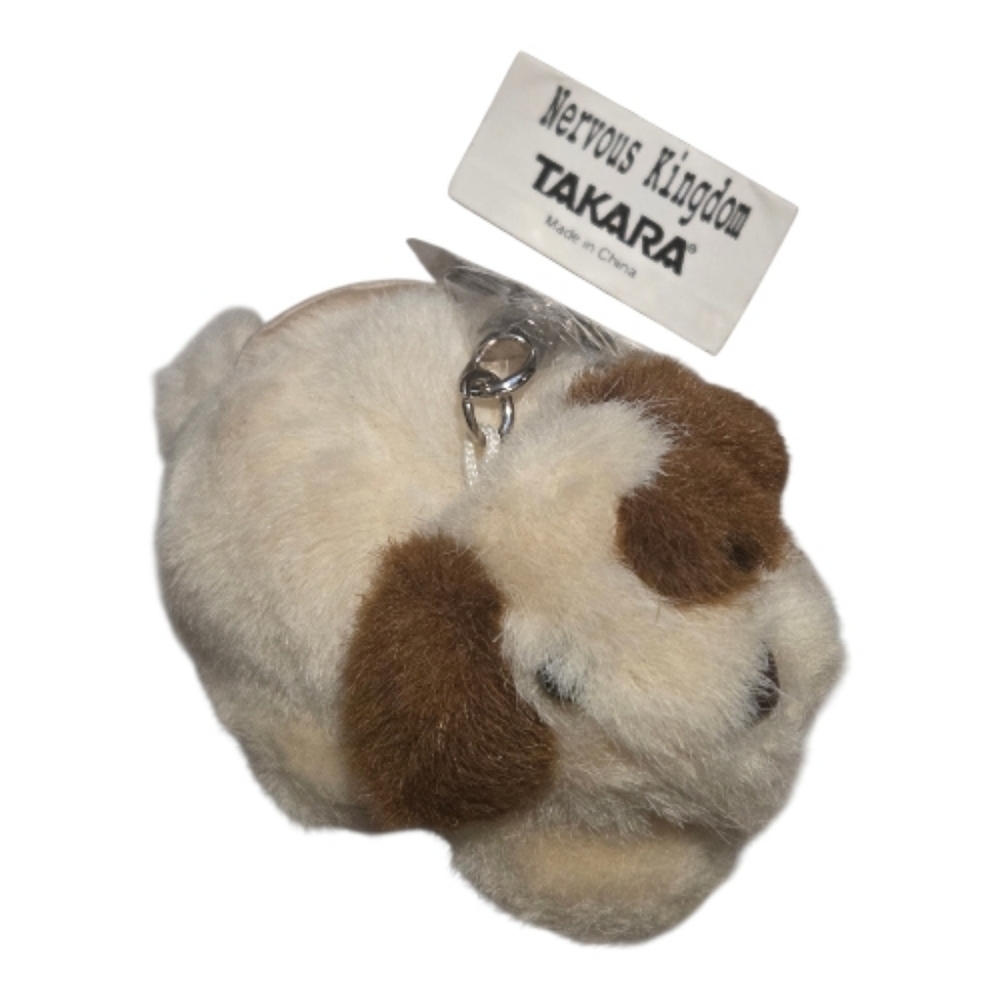 Vtg Takara Nervous Kingdom String Dancing Dog Plush Keychain – Japan Toy